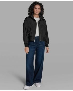 KARL LAGERFELD Dropped Sleeve Bomber - Black