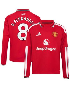 adidas Boys' And Girls' Kobbie Mainoo 2026/27 Home Replica Long-sleeve Polo Jersey - Red