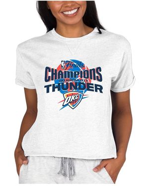 Concepts Sport Oklahoma City Thunder 2025 Nba Finals Champions Mainstream Tri-blend French Terry Lounge Top - Blue