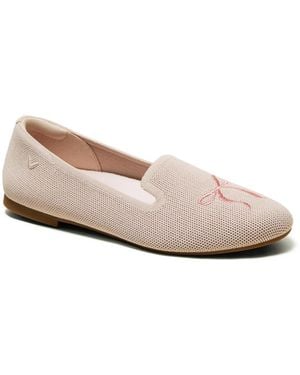 VIVAIA Audrey Round-toe Slip-on Embroidered Loafers - White