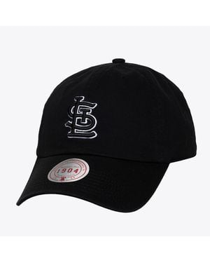 Mitchell & Ness And White St. Louis Cardinals 1904 Strapback Adjustable Hat - Black