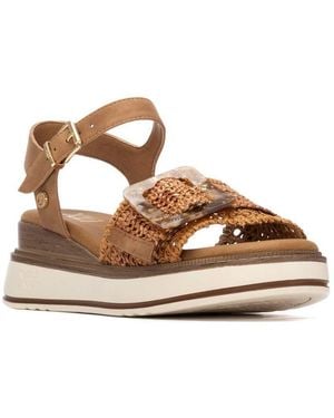 Xti Comfort Mini Wedge Sandals - Brown