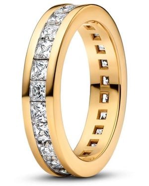 PANDORA Eternity Channel 14k Gold-plated Ring - Metallic