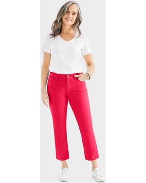 Style & Co. Mid-rise Curvy Capri Jeans - Red