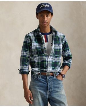Polo Ralph Lauren Classic-fit Plaid Oxford Shirt - Blue