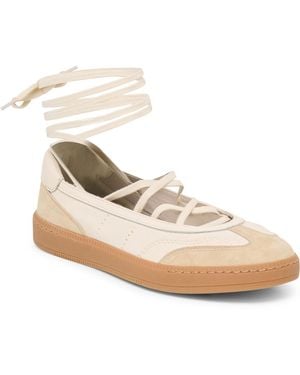 Dolce Vita Nyomie Lace-up Ankle-wrap Sneakers - White