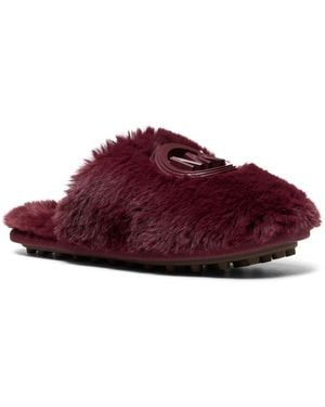 Michael Kors Michael Ada Round Toe Charm Slippers - Red