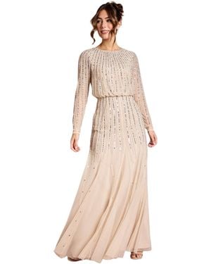 Coast Long Sleeve Maxi Dress - Natural