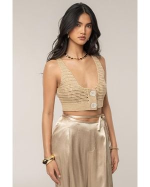 JLUXLABEL Salmah Crochet Top - Brown