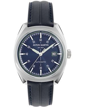 Aston Martin F1 Automatic Blue Leather Strap Watch 41mm