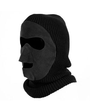 Muk Luks Quietwear Knit And Fleece Patented Mask - Black