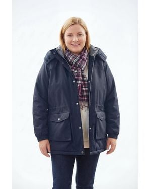 Woman Within Within Microfiber Parka - Blue