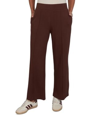 Ruby Rd. Petite Pull-on Wide-leg Knit Pants - Brown