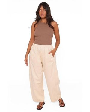 Petal & Pup Sasha High-rise Barrel-leg Jeans - Natural
