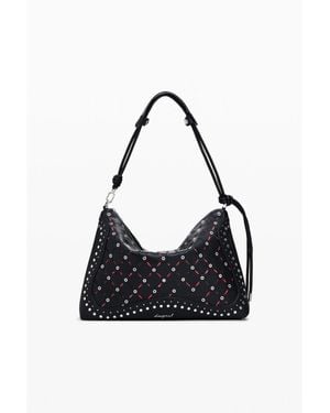 Desigual Medium Cut-out Faux Leather Bag - Black