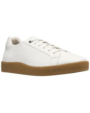 Clarks Smokeford Lace Leather Low-top Sneakers - White
