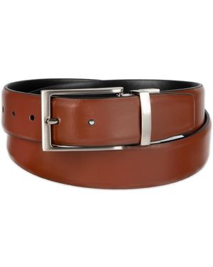 calvin klein men's reversible leather dress belt Calvin Klein Men's Saffiano Leather Reversible Belt - Black