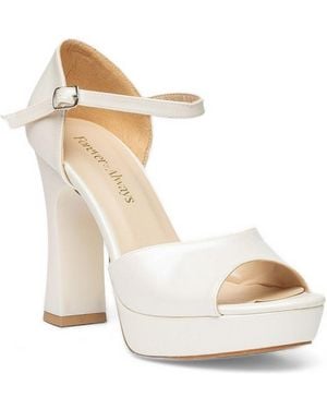 Forever & Always Shoes Forever And Always Shoes Kate Platform Bridal High Heels - White