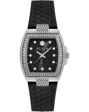 Philipp Plein Supreme Black Silicone Strap Watch 30mm