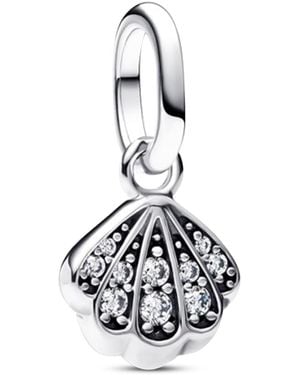 PANDORA Sparkling Shell Mini Dangle Charms - White