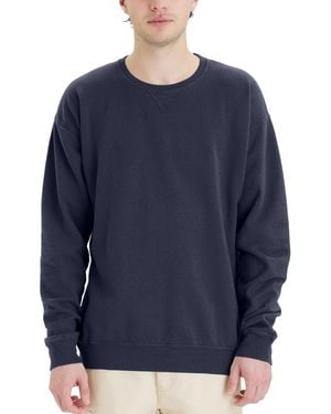 Hanes Garment Dyed Fleece Sweatshirt - Blue