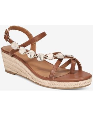 Style & Co. Vernn Embellished Wedge Sandals - Metallic