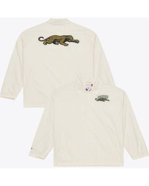 Mitchell & Ness Mitchell Ness Jacksonville Jaguars Retro Roots Full-snap Coaches Jacket - White