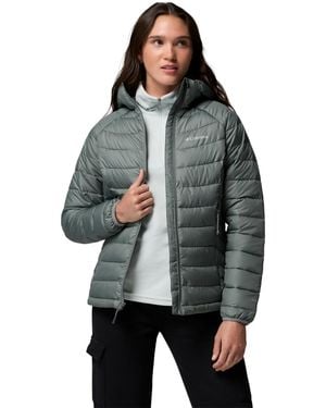 Columbia Powder Lite Ii Lightweight Insulated Hooded Jacket - Gray