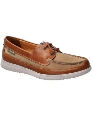 Mephisto Trevis Full-grain Leather Round-toe Boat Shoes - Brown