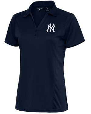 Antigua New York Yankees Logo Tribute Polo Shirt - Blue