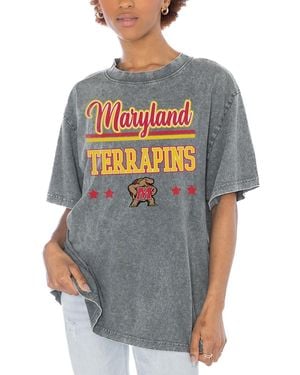 Gameday Couture Maryland Terrapins Here To Play Oversized T-shirt - Gray