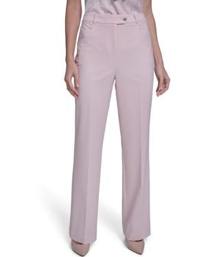 Calvin Klein Petite Modern Straight Leg Pants - Purple