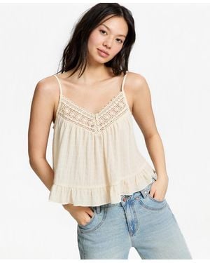 And Now This Crochet-trim Tank Top - White