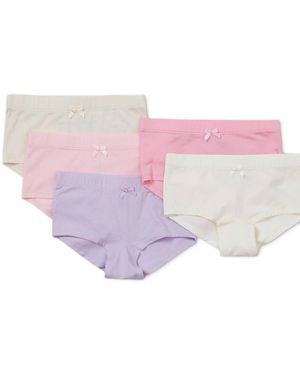 Lands' End Girls Boy Short Panties 5 Pack - Pink