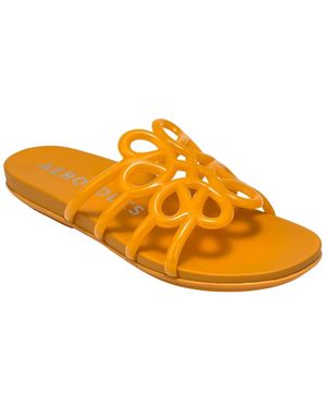 Aerosoles Frida Open Toe Flat Sandals - Orange
