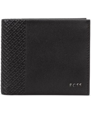BOSS New Crosstown Bifold Leather Wallet - Black