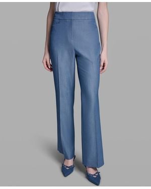 BCBGMAXAZRIA High-rise Wide-leg Denim Pants - Blue