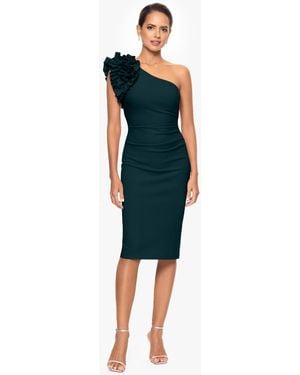 Xscape One-shoulder Sheath Dress - Blue