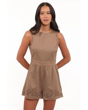 Petal & Pup Zelus Romper - Brown