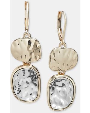 Style & Co. Sculptural Oval Double Drop Earrings - Metallic