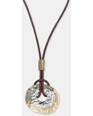 Style & Co. Disc Rope Pendant Necklace - Metallic