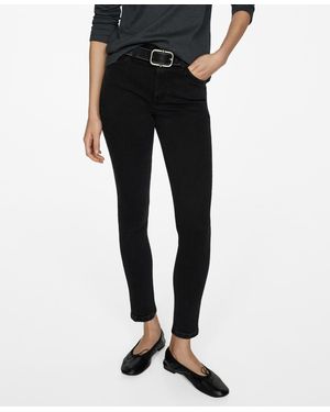 Mango Newisa Medium-rise Skinny Jeans - Black