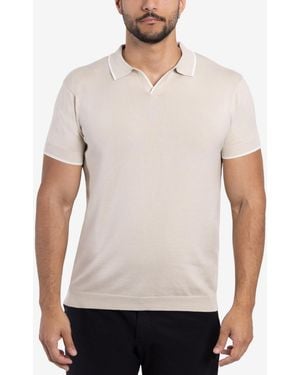 Xray Jeans Collar V-neck Polo Sweater - White