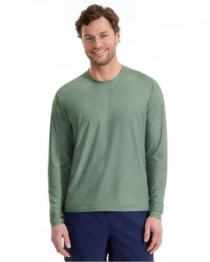 Lands' End Sunshade Upf 50 Long Sleeve Swim Tee Cooling Rash Guard - Green