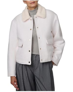 Bernardo Fur Lined Bomber - Gray