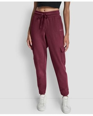 DKNY Sport Studded-logo Cargo sweatpants - Red
