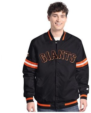 Starter Â San Francisco Giants Scout Full-snap Varsity Jacket - Black