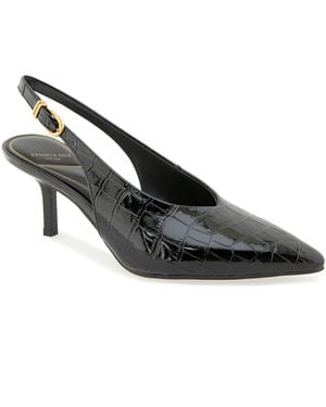 Kenneth Cole Ulysses Pointed Toe Slingback Pumps - Black