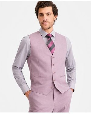 Tayion Collection Classic-fit Suit Separate Vest - Purple