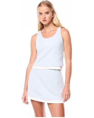 Sergio Tacchini Livia Crewneck Contrast-color Undershirt Tank Top - White